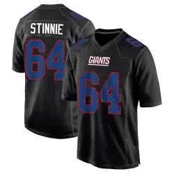Men's Aaron Stinnie New York Giants No.64 Game Carbon Fashion Jersey - Black