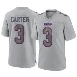 Men's Abdul Carter New York Giants No.3 Game Atmosphere Fashion Jersey - Gray