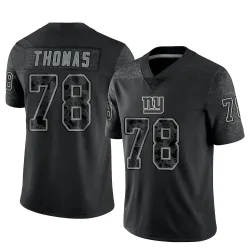 Men's Andrew Thomas New York Giants No.78 Limited Reflective Jersey - Black