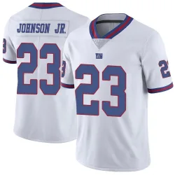 Men's Anthony Johnson Jr. New York Giants No.23 Limited Color Rush Jersey - White