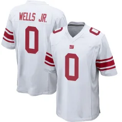 Men's Antwane Wells Jr. New York Giants No.0 Game Jersey - White