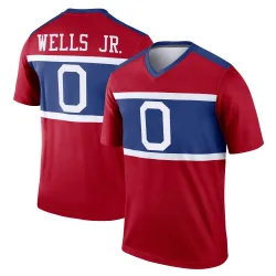 Men's Antwane Wells Jr. New York Giants No.0 Legend Century Alternate Jersey - Red
