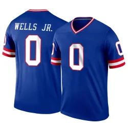 Men's Antwane Wells Jr. New York Giants No.0 Legend Classic Jersey - Royal