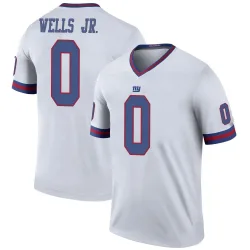 Men's Antwane Wells Jr. New York Giants No.0 Legend Color Rush Jersey - White