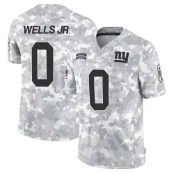 Men's Antwane Wells Jr. New York Giants No.0 Limited 2024 Salute to Service Jersey - Arctic Camo