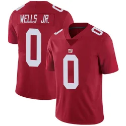 Men's Antwane Wells Jr. New York Giants No.0 Limited Alternate Vapor Untouchable Jersey - Red