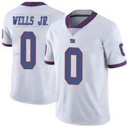 Men's Antwane Wells Jr. New York Giants No.0 Limited Color Rush Jersey - White