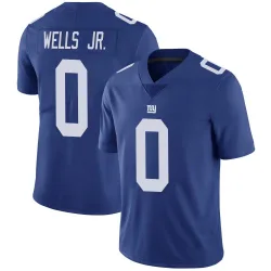 Men's Antwane Wells Jr. New York Giants No.0 Limited Team Color Vapor Untouchable Jersey - Royal