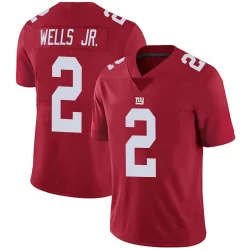 Men's Antwane Wells Jr. New York Giants No.2 Limited Alternate Vapor Untouchable Jersey - Red