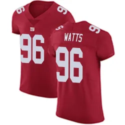 Men's Armon Watts New York Giants No.96 Elite Alternate Vapor Untouchable Jersey - Red