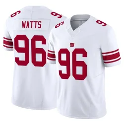 Men's Armon Watts New York Giants No.96 Limited Vapor F.U.S.E. Jersey - White