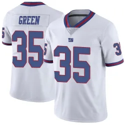 Men's Art Green New York Giants No.35 Limited Color Rush Jersey - White