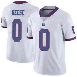 Men's Arvell Reese New York Giants No.0 Limited Color Rush Jersey - White
