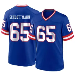 Men's Austin Schlottmann New York Giants No.65 Game Classic Jersey - Royal