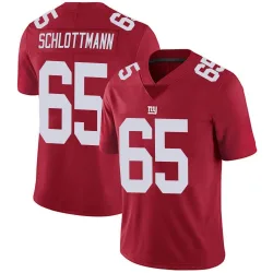 Men's Austin Schlottmann New York Giants No.65 Limited Alternate Vapor Untouchable Jersey - Red