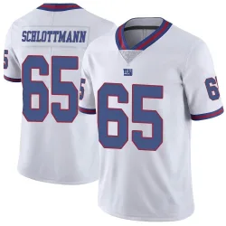 Men's Austin Schlottmann New York Giants No.65 Limited Color Rush Jersey - White
