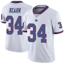 Men's Azizi Hearn New York Giants No.34 Limited Color Rush Jersey - White