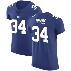 Men's Beau Brade New York Giants No.34 Elite Team Color Vapor Untouchable Jersey - Royal