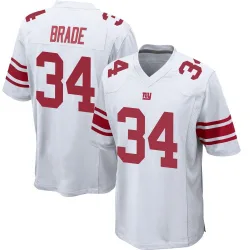 Men's Beau Brade New York Giants No.34 Game Jersey - White