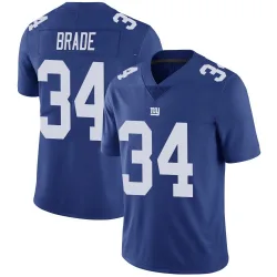 Men's Beau Brade New York Giants No.34 Limited Team Color Vapor Untouchable Jersey - Royal