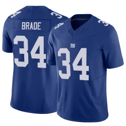 Men's Beau Brade New York Giants No.34 Limited Vapor F.U.S.E. Jersey - Royal