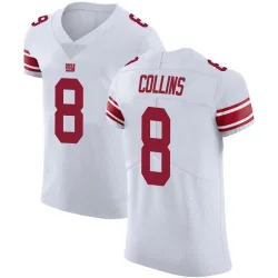 Men's Beaux Collins New York Giants No.8 Elite Vapor Untouchable Jersey - White