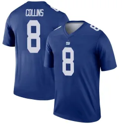 Men's Beaux Collins New York Giants No.8 Legend Jersey - Royal