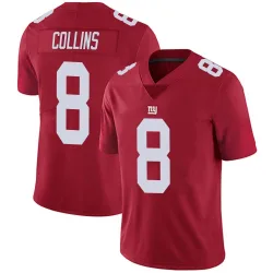 Men's Beaux Collins New York Giants No.8 Limited Alternate Vapor Untouchable Jersey - Red