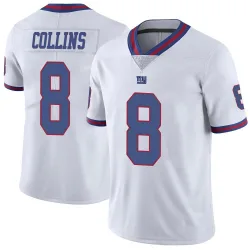 Men's Beaux Collins New York Giants No.8 Limited Color Rush Jersey - White