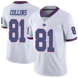 Men's Beaux Collins New York Giants No.81 Limited Color Rush Jersey - White