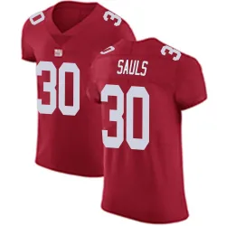 Men's Ben Sauls New York Giants No.30 Elite Alternate Vapor Untouchable Jersey - Red