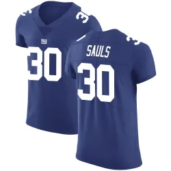 Men's Ben Sauls New York Giants No.30 Elite Team Color Vapor Untouchable Jersey - Royal