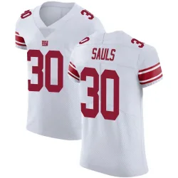 Men's Ben Sauls New York Giants No.30 Elite Vapor Untouchable Jersey - White
