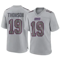 Men's Bobby Thomson New York Giants No.19 Game Atmosphere Fashion Jersey - Gray