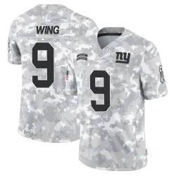 Men's Brad Wing New York Giants No.9 Limited 2024 Salute to Service Jersey - Arctic Camo