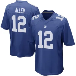 Men's Brandon Allen New York Giants No.12 Game Team Color Jersey - Royal