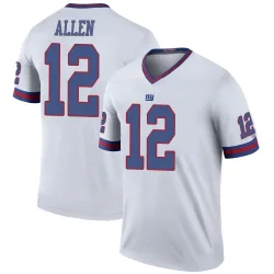 Men's Brandon Allen New York Giants No.12 Legend Color Rush Jersey - White