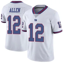 Men's Brandon Allen New York Giants No.12 Limited Color Rush Jersey - White