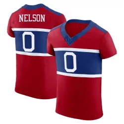 Men's Braylen Nelson New York Giants No.0 Elite Century Alternate Vapor F.U.S.E. Jersey - Red