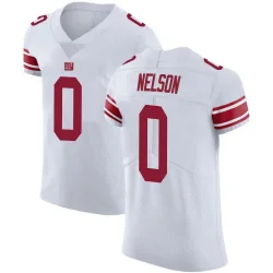 Men's Braylen Nelson New York Giants No.0 Elite Vapor Untouchable Jersey - White