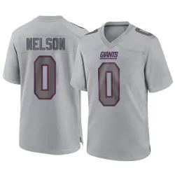 Men's Braylen Nelson New York Giants No.0 Game Atmosphere Fashion Jersey - Gray