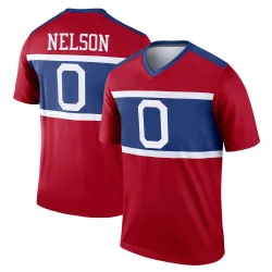 Men's Braylen Nelson New York Giants No.0 Legend Century Alternate Jersey - Red