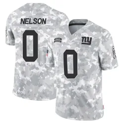Men's Braylen Nelson New York Giants No.0 Limited 2024 Salute to Service Jersey - Arctic Camo