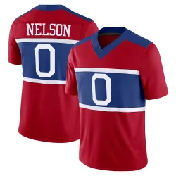 Men's Braylen Nelson New York Giants No.0 Limited Century Alternate Vapor F.U.S.E. Jersey - Red