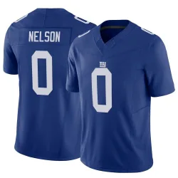 Men's Braylen Nelson New York Giants No.0 Limited Vapor F.U.S.E. Jersey - Royal