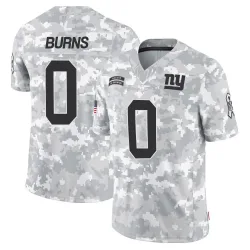 Men's Brian Burns New York Giants No.0 Limited 2024 Salute to Service Jersey - Arctic Camo