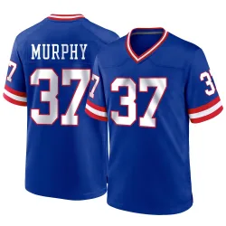 Men's Caleb Murphy New York Giants No.37 Game Classic Jersey - Royal
