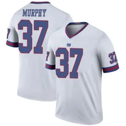 Men's Caleb Murphy New York Giants No.37 Legend Color Rush Jersey - White