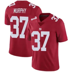 Men's Caleb Murphy New York Giants No.37 Limited Alternate Vapor Untouchable Jersey - Red