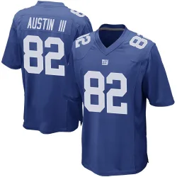 Men's Calvin Austin III New York Giants No.82 Game Team Color Jersey - Royal